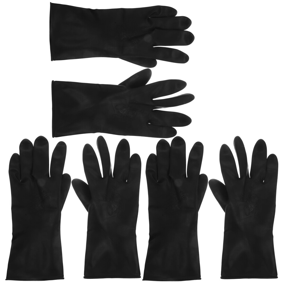 Ohphcall 3 Pairs Barber Hair Dye Gloves Anti Slip Waterproof For Hairdressing