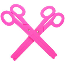 2St Paarse Plastic Reuzenschaar Voor Clownkostuum En Circusdecoratie