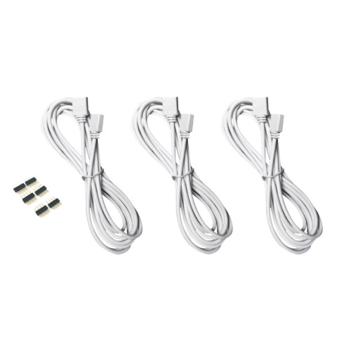 9Pcs RGB Extension Cord LED 2M Long Light Bar Double Head Cable
