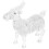 1 Pezzo Puzzle 3D In Cristallo Con Animale Da Assemblare Capra Bianco 3
