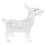 1 Pezzo Puzzle 3D In Cristallo Con Animale Da Assemblare Capra Bianco 9