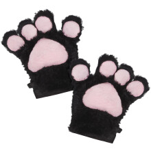 One Pair Plush Cat Claw Gloves Warm Animal Paw Mittens