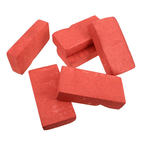 6Pcs Foam Bricks Red Miniature Simulation Blocks For Stage Movie Props