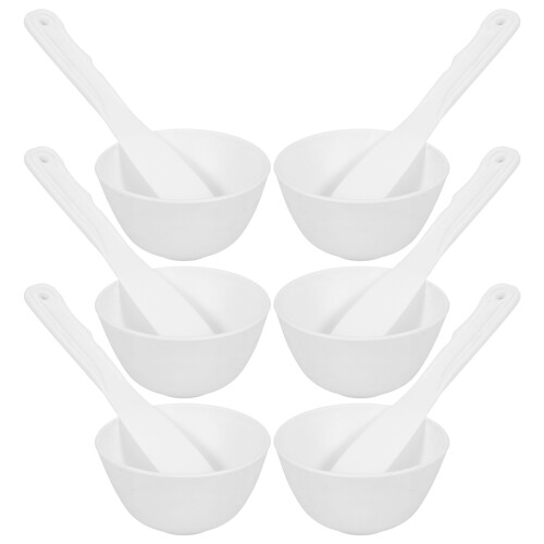 One Set Diy Mud Mask Tool Silicone Mixing Bowl With Applicator 2