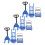 3 Sets Miniature Hand Trolley Forklift Platform Cart Models 1
