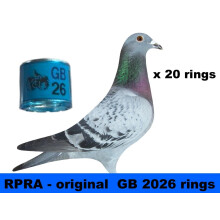 (20 Rings) RPRA original racing pigeons rings GB 2026