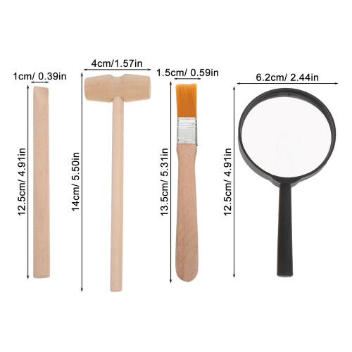 One Set Kids Science Kit With Hammer Brush For Dinosaur Dig 2