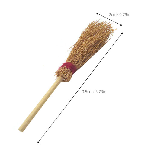 1 Pezzo Scopa Miniatura In Bamboo Per Pulizia E Da Te 1