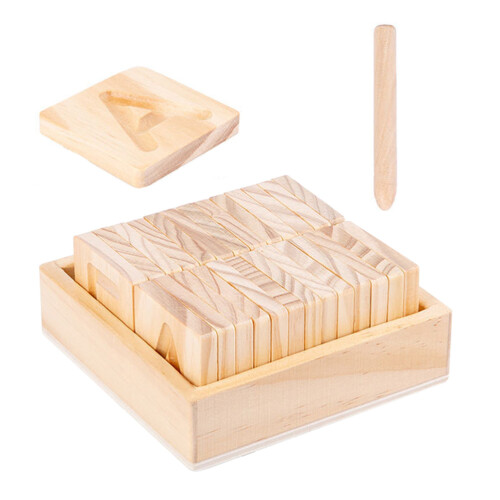 Set In Legno Per Riconoscimento Alfabeto Bambini 1