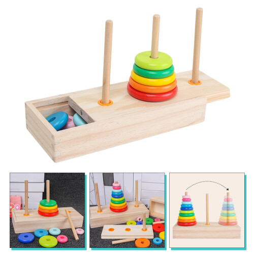 Set Torre Impilabile In Legno Per Bambini 2