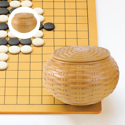 Wooden Go Chess Stones Storage Can 2pcs Set 2