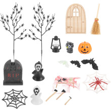 1 Set Miniatura Casa Decorazione Micro Paesaggio Halloween