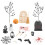 1 Set Miniatura Casa Decorazione Micro Paesaggio Halloween 11