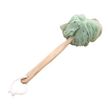 Zachte luffa badspons met lange steel, milde reinigende en exfoliërende luffa rugscrubber, perfecte schuimende werking, nylon doucheborstel met