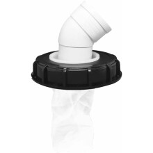 Verticale T-vormige IBC-tankafdekking, deksel voor watertank met herbruikbaar nylon filter voor regenwatertanks van 275 gallon, veelzijdige adapter