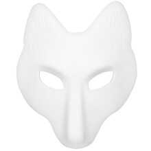 Wit handbeschilderd masker Japans stijl DIY voor Halloween en cosplay