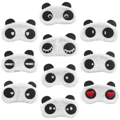 10 Pezzi Mascherine Per Il Maschera Occhi Panda Viaggio 2