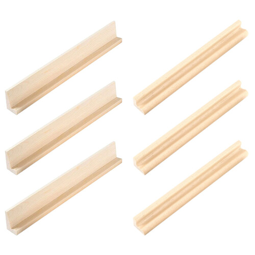 6Stk Holz Domino Halter Wiederverwendbare Tabletts Stützständer