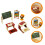 2 Set Mini Scrivania Per Con Lavagna E 4