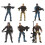 Dell'esercito 6 Figure Articolate Miniatura 1