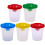 5 Unidades Vasos Transparentes Plástico Con Tapa Para Pintar 7