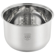 Replacement Pot Inner Steel Rice Cooker Stainless 6 L 1.6 Gal 304 Electric Compatible With Rice Cookers Easy Markings