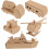 5 Pièces Jeu De Puzzle En Papier Hélicoptère Et 3D 2