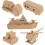 5 Pièces Jeu De Puzzle En Papier Hélicoptère Et 3D 5