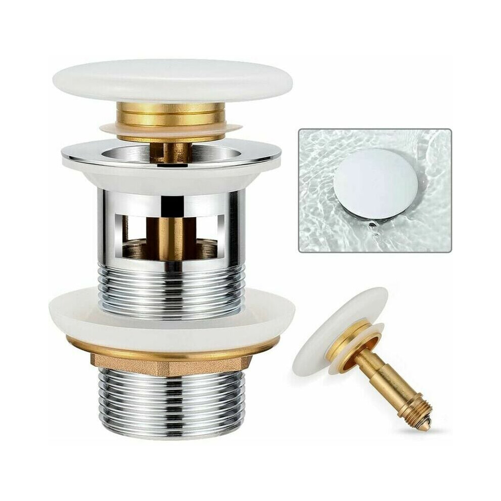 Chic Pop-Up Drain Stopper, Bathroom Sink Drain With Anti-Leakage Design For Fast Drainage, Easy Installation & Solid & Sturdy Performance 9061222273192