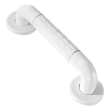 Maniglia di supporto ad angolo regolabile per la sicurezza in bagno, facile installazione, barra di supporto con superficie antiscivolo e anima in