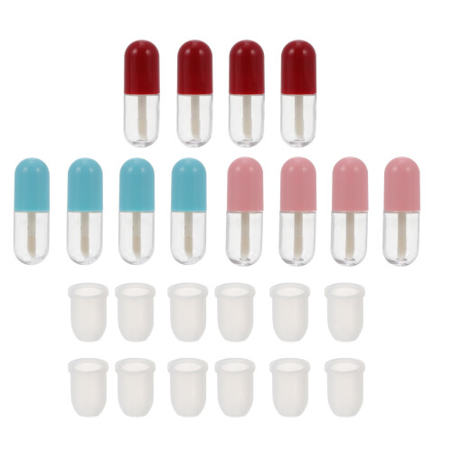 12 Pièces Tube Miniature En Forme De Capsule Pour Gloss À