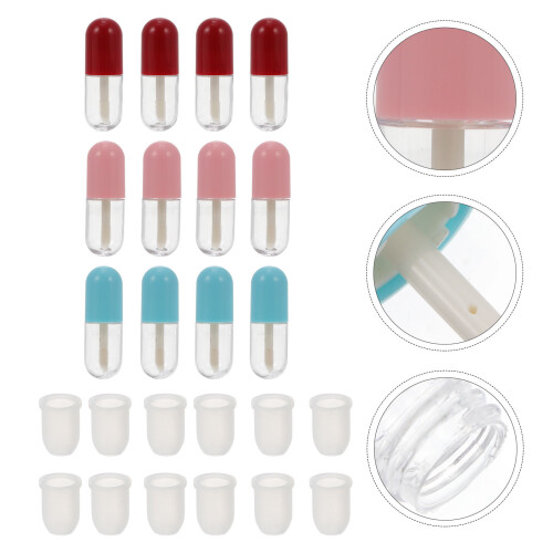 12 Pièces Tube Miniature En Forme De Capsule Pour Gloss À 2