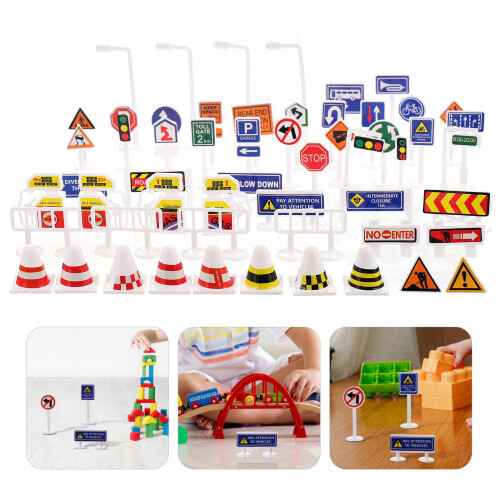56 Pièces Jouets Enfants Panneaux Scène Détailée 1