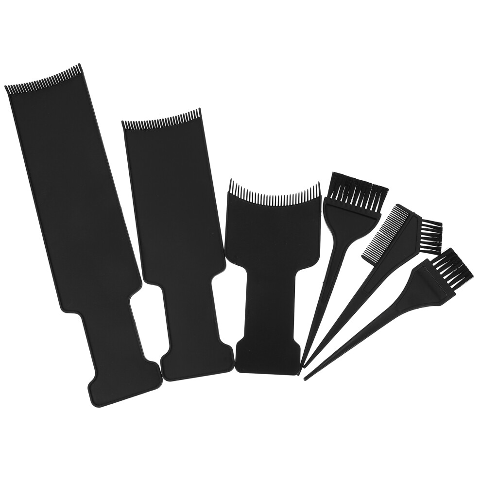 Iplusmile 6 Pcs Hair Dyeing Brushes And Highlights Plates Kit