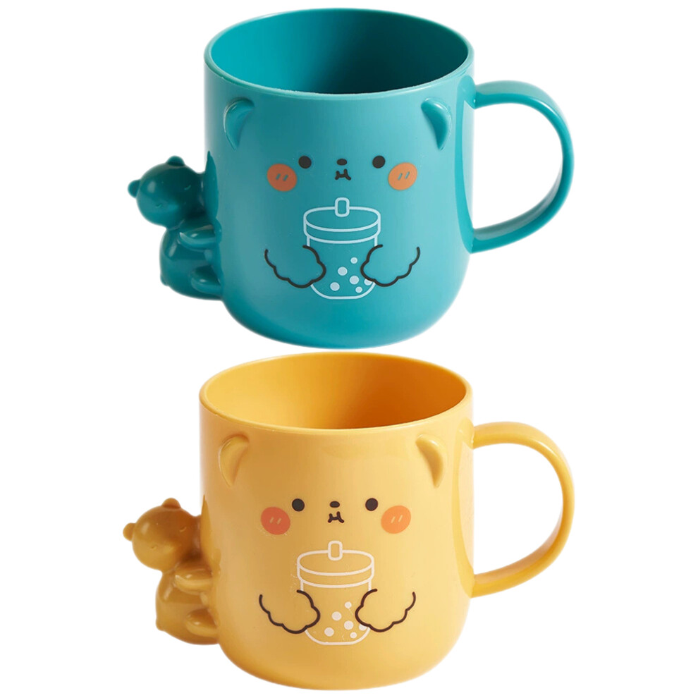 2 Sztuki Karty Fajka Do PłUkania Ust Dla Dzieci, Plastikowy Kubek-image