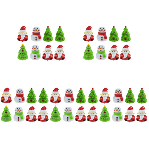 40 Pcs Christmas Themed Pull Back Playthings Ornaments Mixed Style 1