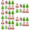 40 Pcs Christmas Themed Pull Back Playthings Ornaments Mixed Style 11