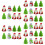40 Pcs Christmas Themed Pull Back Playthings Ornaments Mixed Style 10
