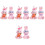 8 Pcs Miniature Fake Rabbit Figurine Cake Decoration 3