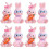 8 Pcs Miniature Fake Rabbit Figurine Cake Decoration 5