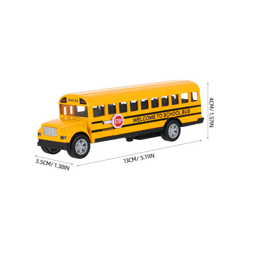 1Pc School Bus Model Toy Alloy Pull Back Kids Car 1