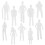 50Pcs Uncolored Miniature People Model For Sand Table Landscape 6