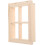 Miniatura De Madera Con Ventana De 4 Para Casa De Muñecas 6