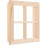 Miniatura De Madera Con Ventana De 4 Para Casa De Muñecas 7