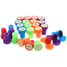 A Set Of 26Pcs Multi-Color Plastic Number And Math Stamps For Kids