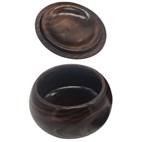 Wood Chess Pieces Storage Bowl Holder Can