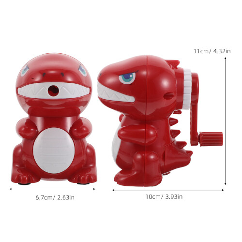 Dinosaur Pencil Sharpener: Cute Cartoon Animal Handheld Single Hole 2