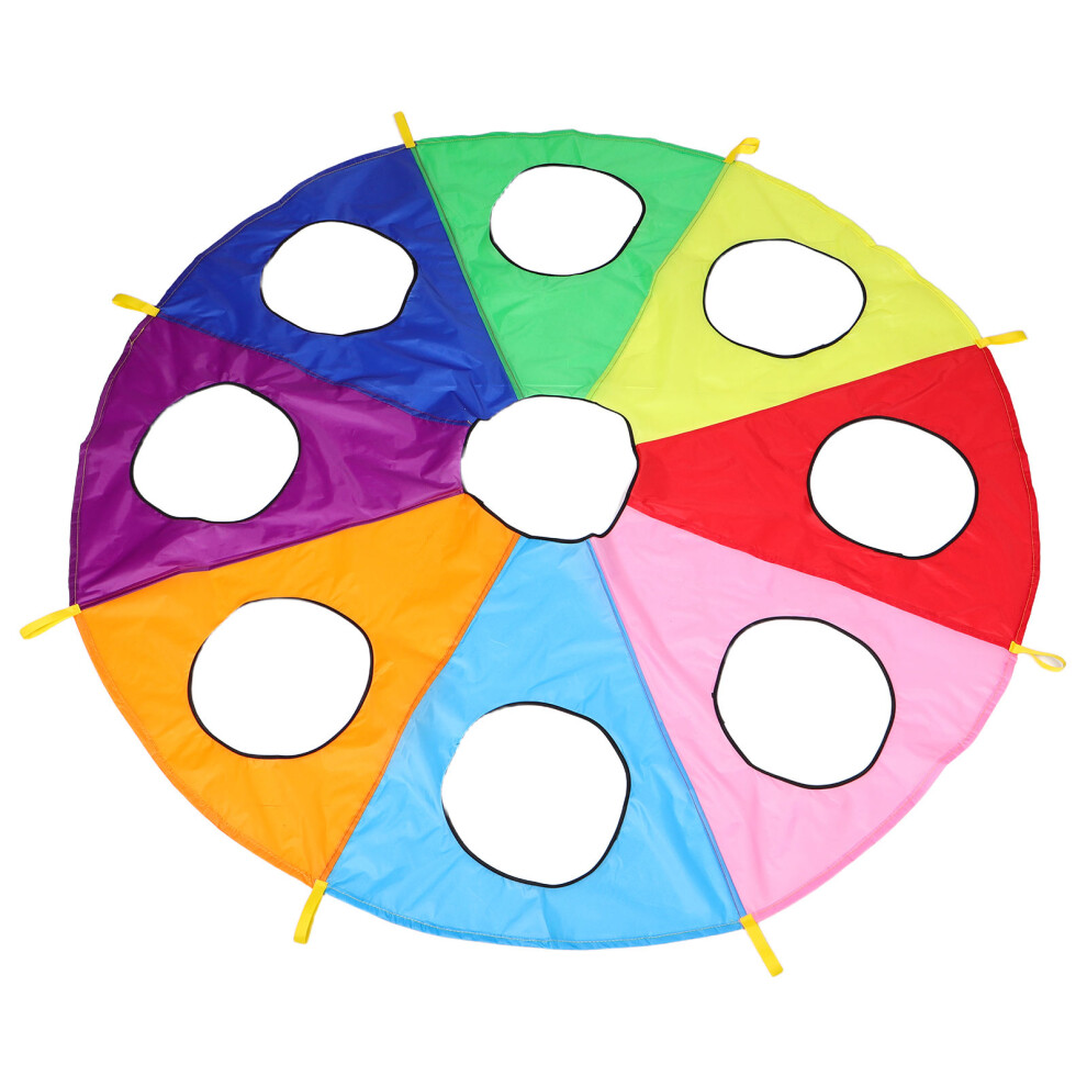 Parachute arc-en-ciel Les enfants jouent au développement d'exercices