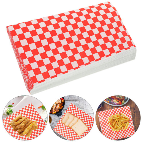 100 Sheets Checkered Liner Grease-Resistant Wrapping Paper 2
