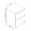 Luxury Life (Gloss White) Carlton 2 Drawer Bedside Table Gloss Finish 2